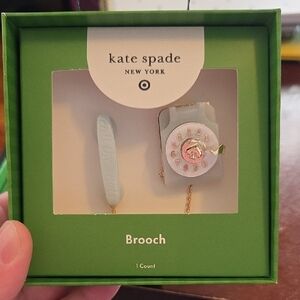 Kate Spade Blue and Pink Brooch Set